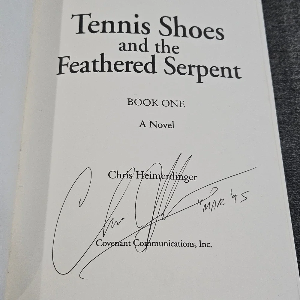 SIGNED Tennis Shoes‎ and the Feathered Serpent Books 1 & 2 Chris Heimerdinger